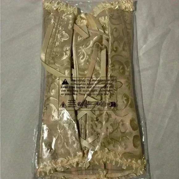 New in package, womens size small lace up corset top, #O492 - Picture 2 of 3